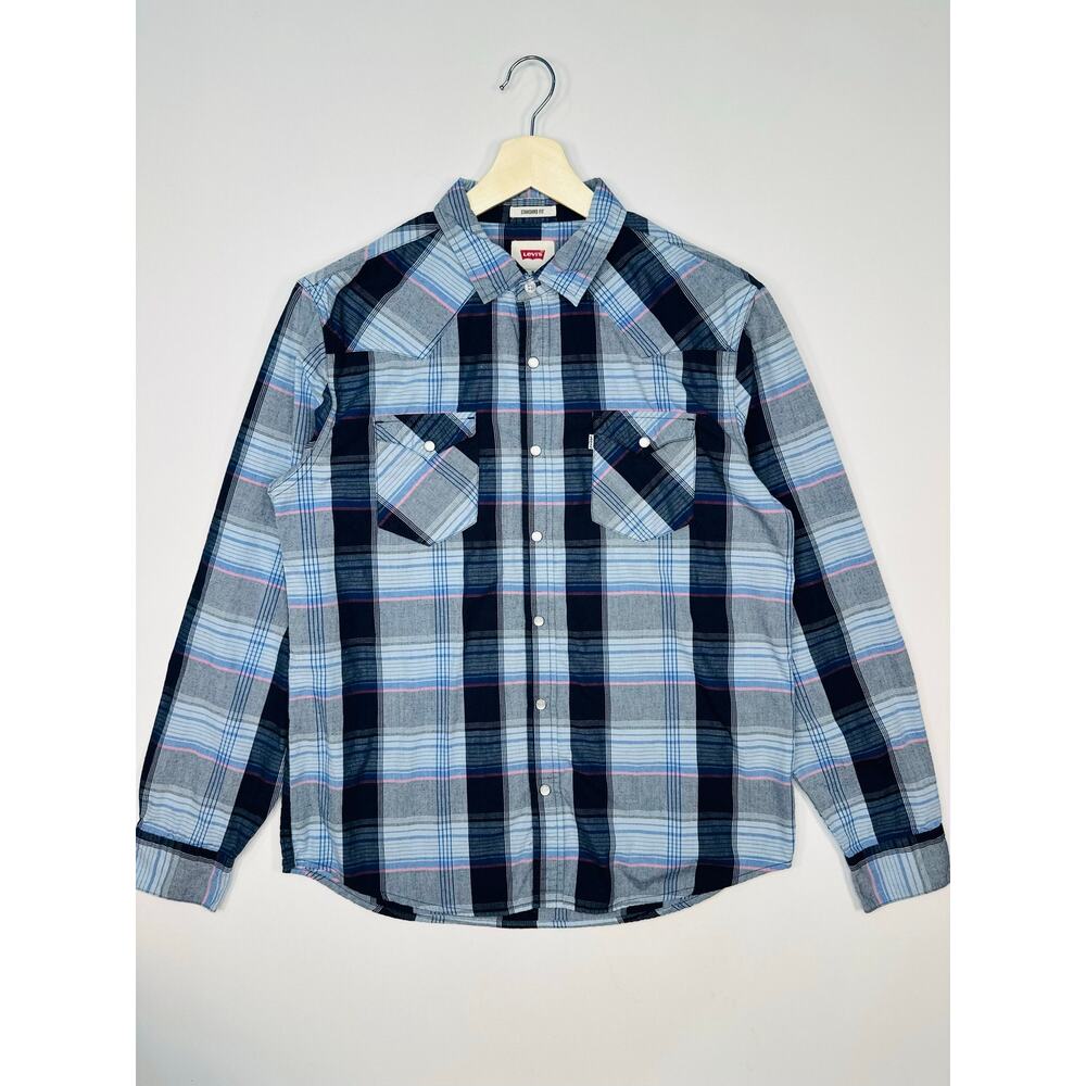 Levi’s Cotton Blend Western Pearl Snap Western Shirt Men’s Medium